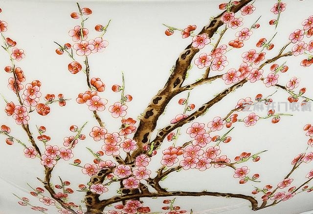乾隆 粉彩过墙四季花卉纹大碗