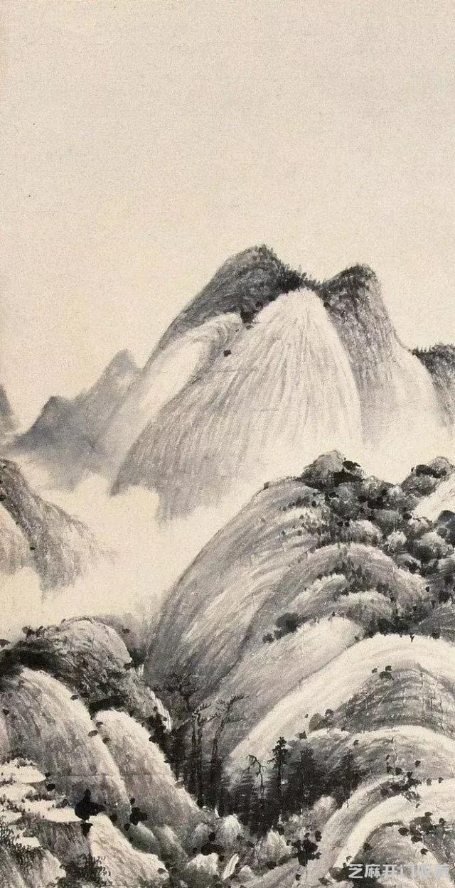 清 王鉴《危石青松图》高清详解