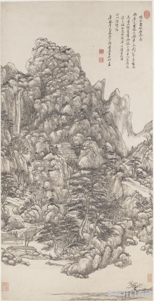 上博藏王原祁题画手稿真迹，300年来首次原大彩印公布