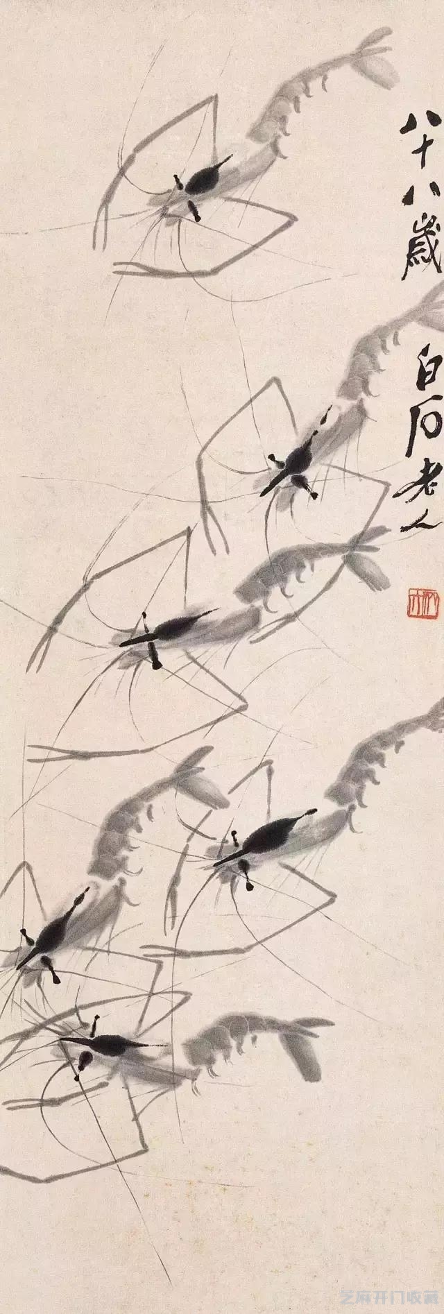 欣赏白石老人-水墨虾蟹画，太美了！
