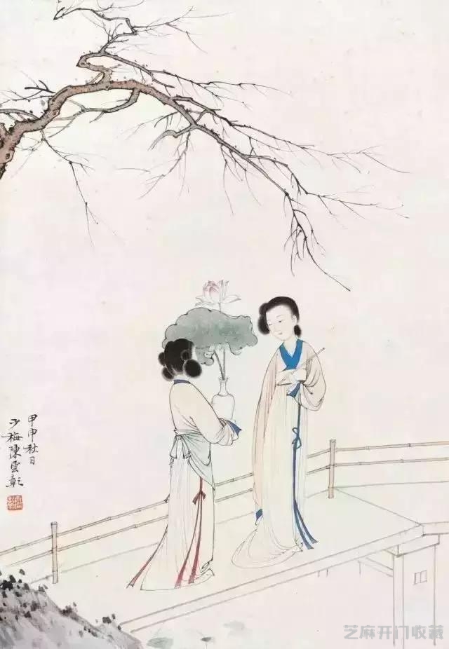 陈少梅笔下，少女怀春惹人醉