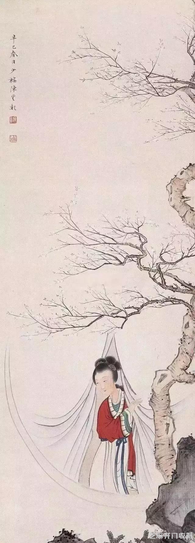 陈少梅笔下，少女怀春惹人醉