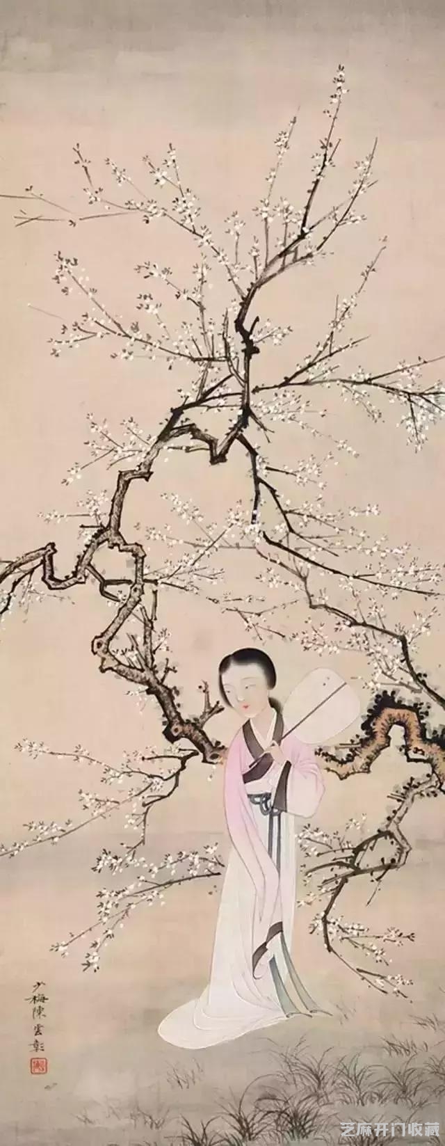 陈少梅笔下，少女怀春惹人醉