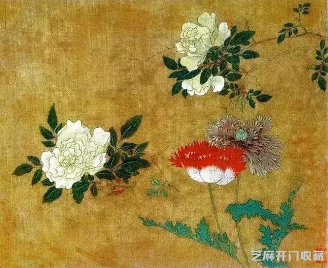 名家黄筌季子 黄居寀《花卉写生图册》欣赏