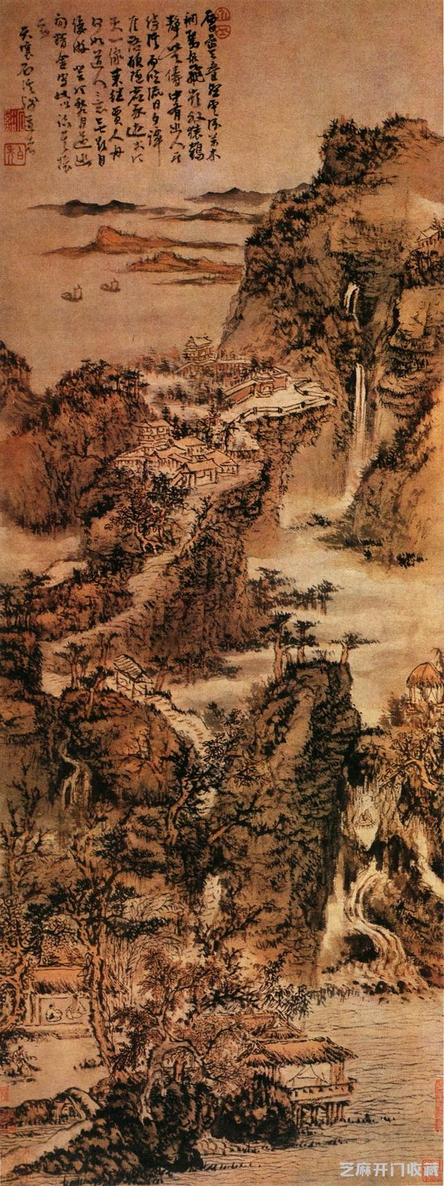 髡残绘画作品