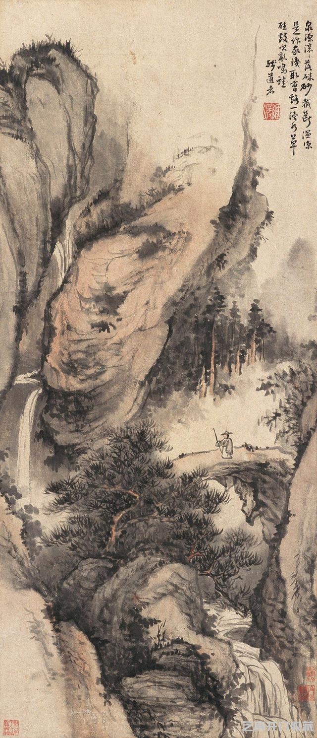髡残绘画作品