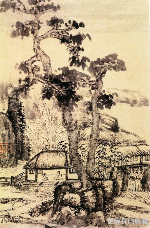 髡残绘画作品
