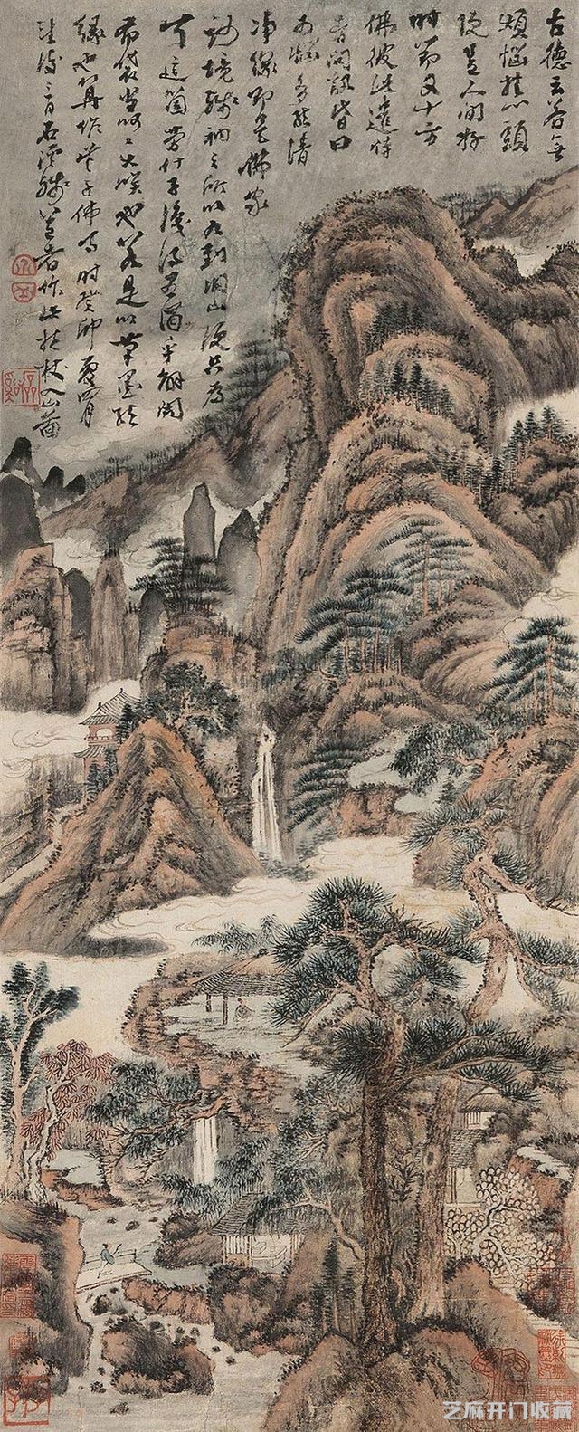 髡残绘画作品