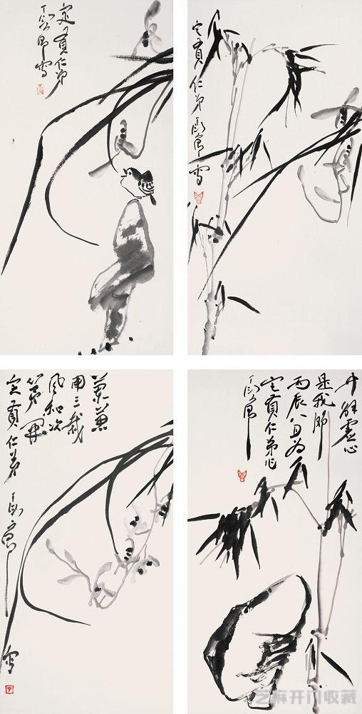 丁衍庸花鸟作品欣赏