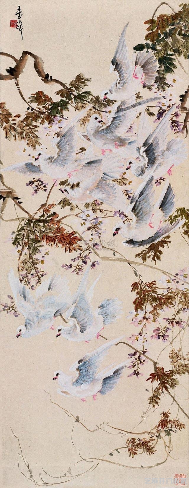 “白粉画家”——张书旂花鸟画大全