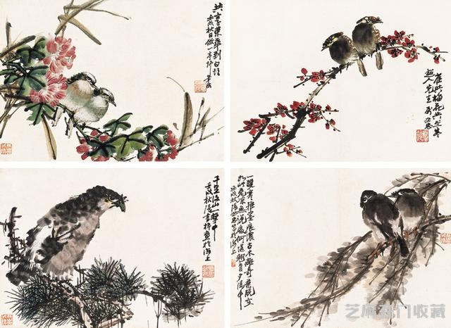 “白粉画家”——张书旂花鸟画大全