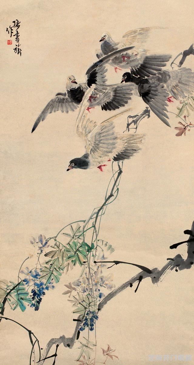 “白粉画家”——张书旂花鸟画大全