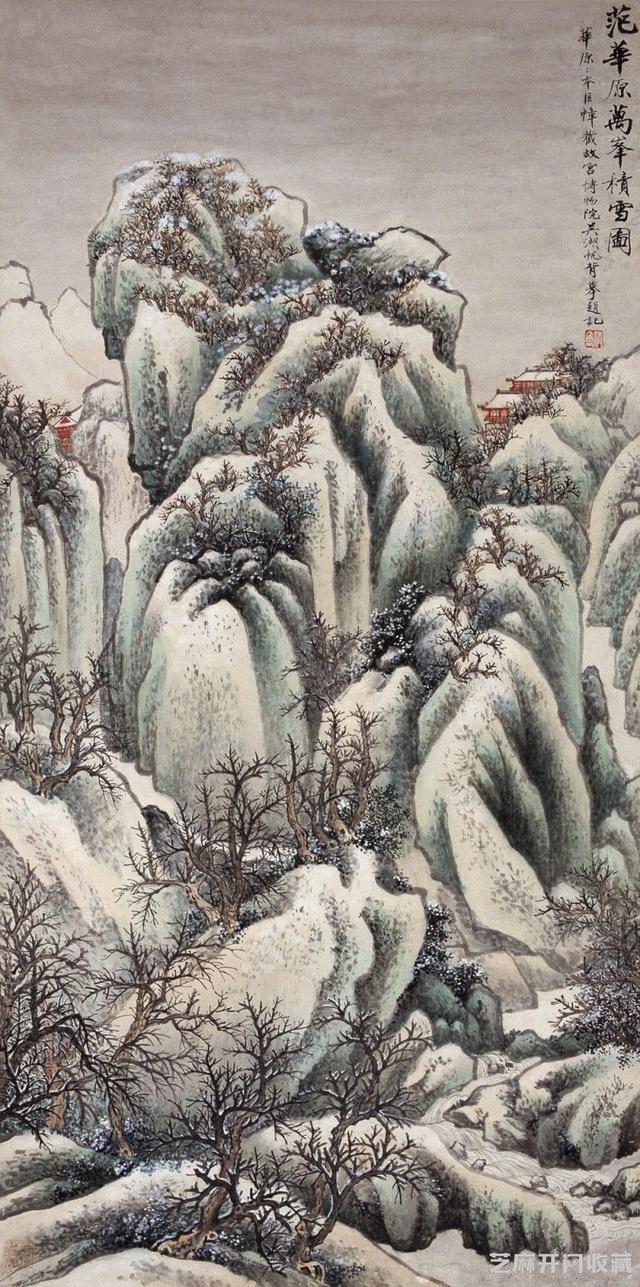 吴湖帆师古山水笔墨借鉴
