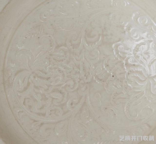 元卵白釉印花盘，全球孤品！