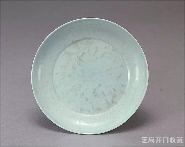 元卵白釉印花盘，全球孤品！