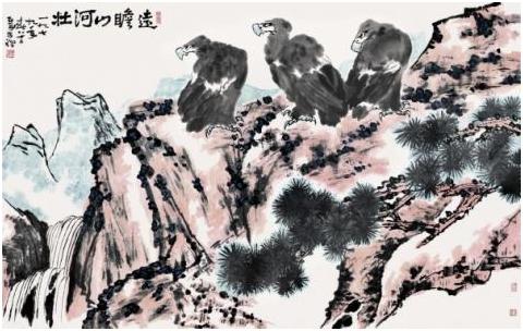 李苦禅大师的百鹰图