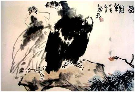 李苦禅大师的百鹰图