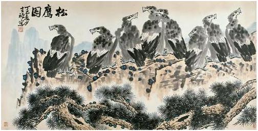 李苦禅大师的百鹰图