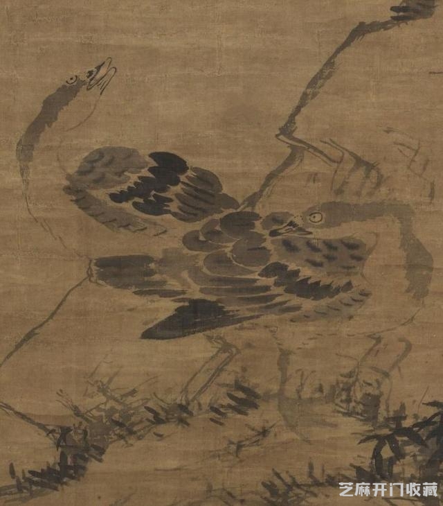 清 八大山人《竹石芦鸭图》作品鉴赏