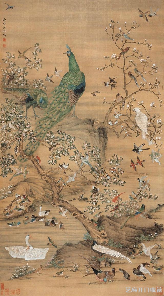 清 沈铨画选 百鸟图