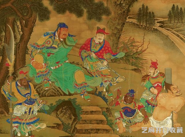 明 商喜《关羽擒将图》