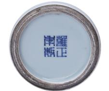 罕见精品雍正天蓝釉花觚