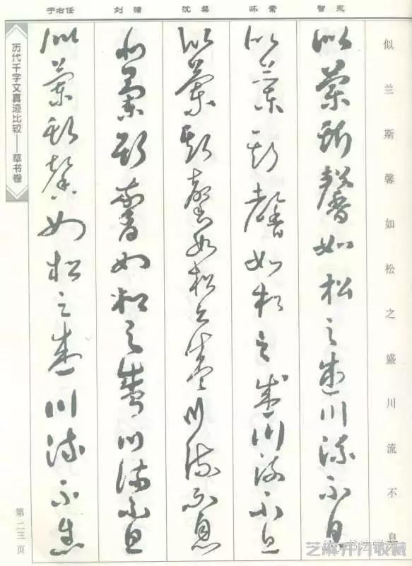 智永怀素沈粲刘墉于右任《草书千字文》