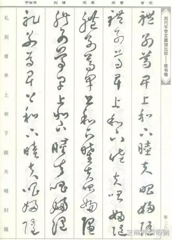 智永怀素沈粲刘墉于右任《草书千字文》