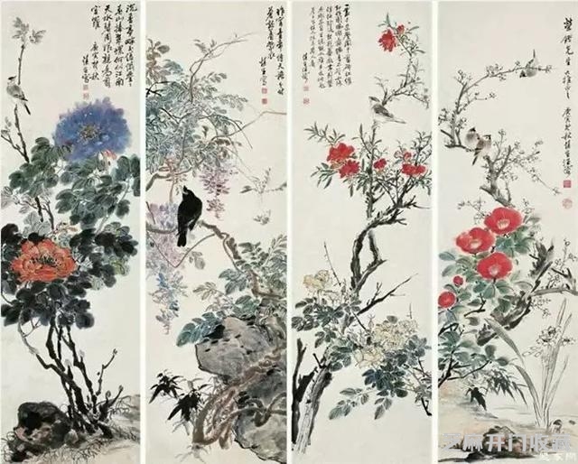 当代画家汪慎生花鸟画欣赏