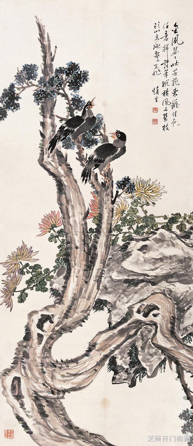 汪慎生花鸟作品欣赏