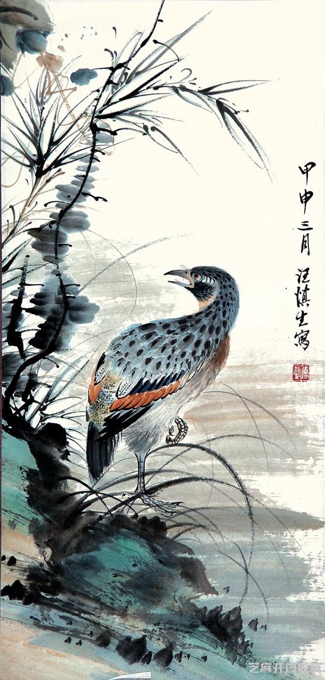 汪慎生花鸟作品欣赏