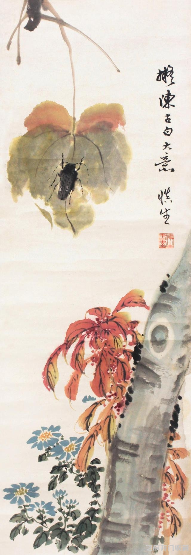 汪慎生花鸟作品欣赏