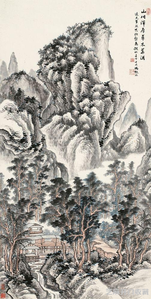 冯超然山水人物作品欣赏