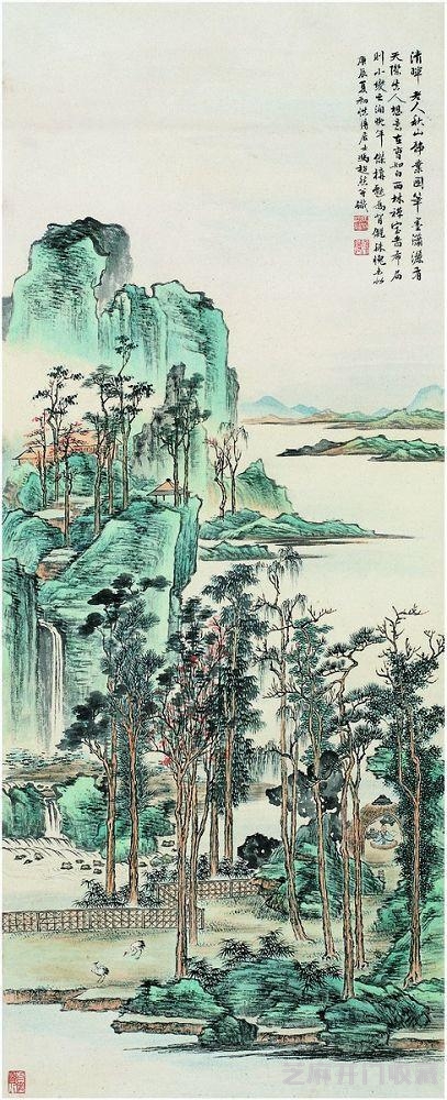 冯超然山水人物作品欣赏