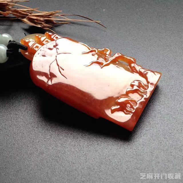 经典红翡瑞丽工雕刻作品，最后一块你肯定没见过