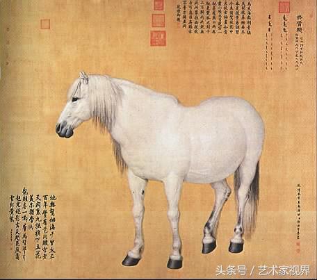 清 郎世宁奉命恭画《十骏图》