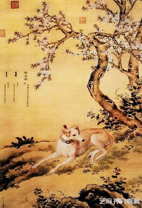 郎世宁十犬图欣赏