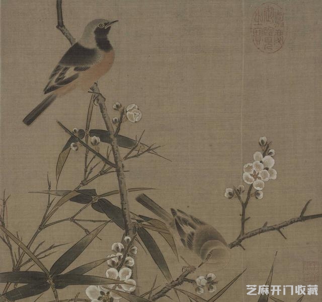 南宋 佚名 《梅竹双鹊图》