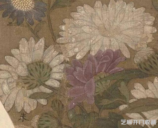 「国画精赏」宋 · 朱绍宗《菊丛飞蝶图》高清详解