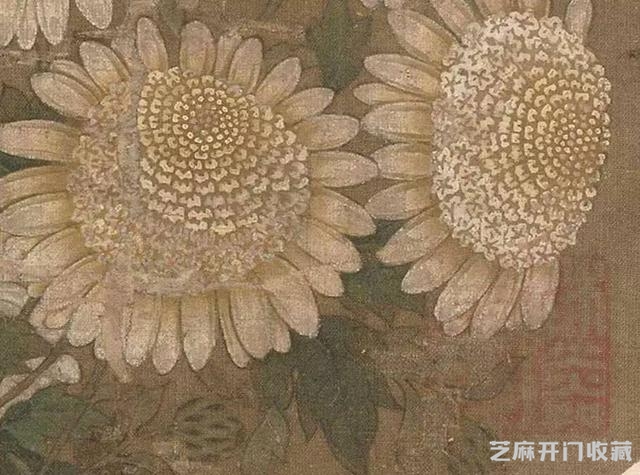 「国画精赏」宋 · 朱绍宗《菊丛飞蝶图》高清详解