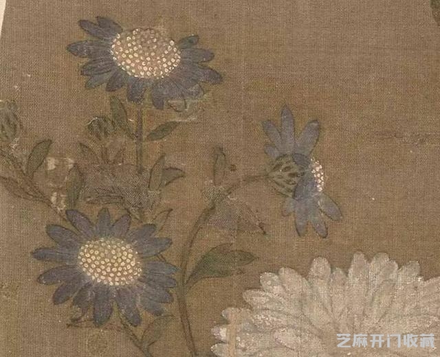 「国画精赏」宋 · 朱绍宗《菊丛飞蝶图》高清详解