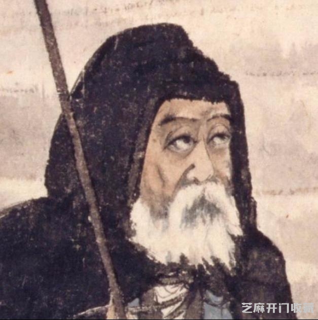 傅抱石《苏武牧羊图》，横幅高清图