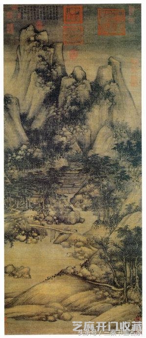 北宋四大山水画家董源关仝荆浩巨然作品真假鉴赏！赝品陶渊明归隐