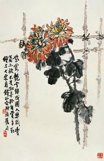 钱松喦花鸟作品欣赏