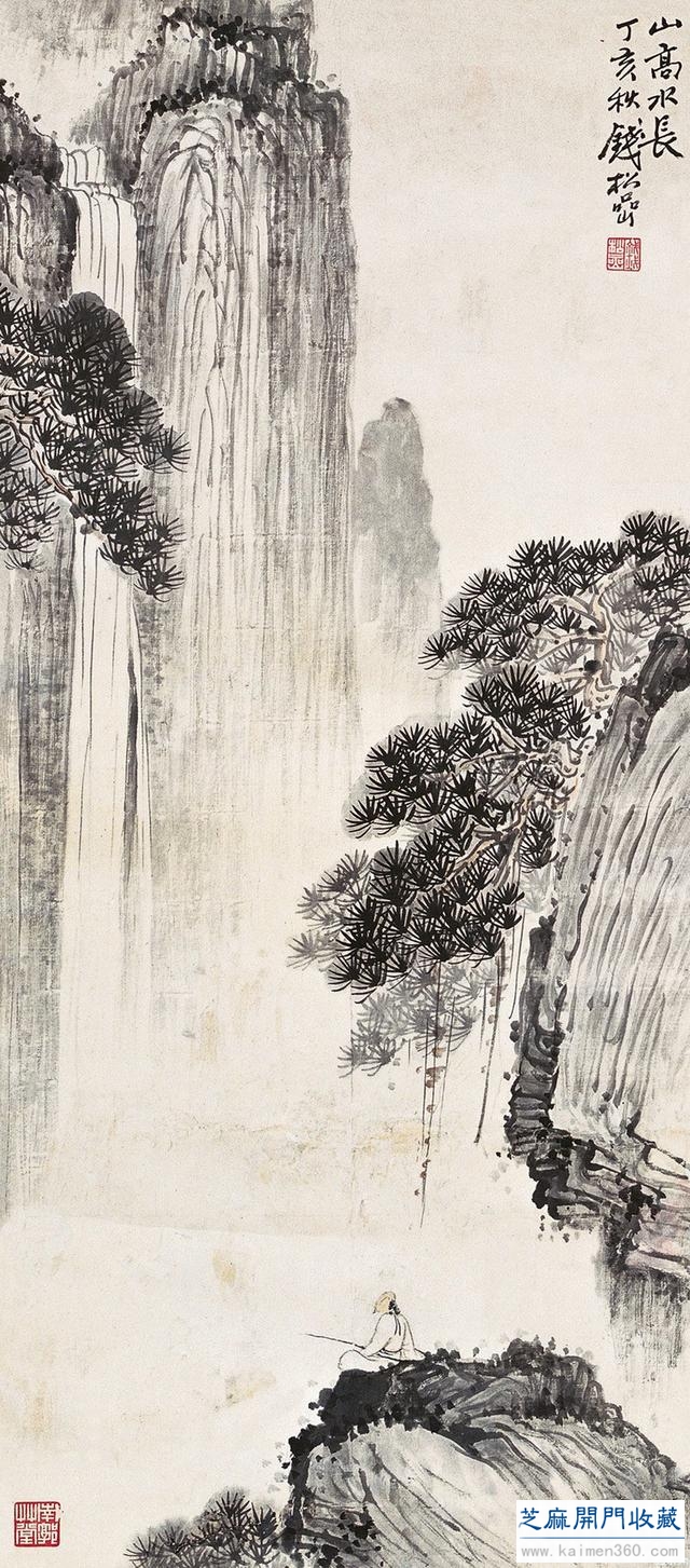 中国现代中国画家钱松喦先生作品