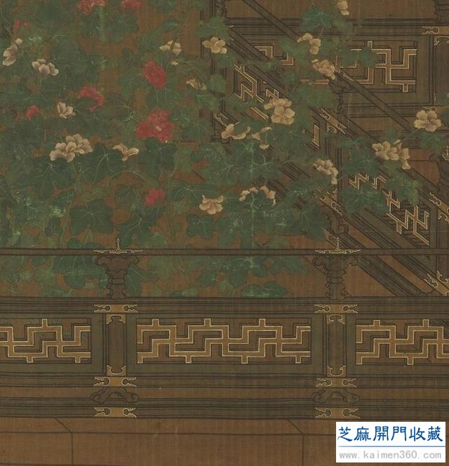 五代南唐 周文矩《荷亭奕钓仕女图》