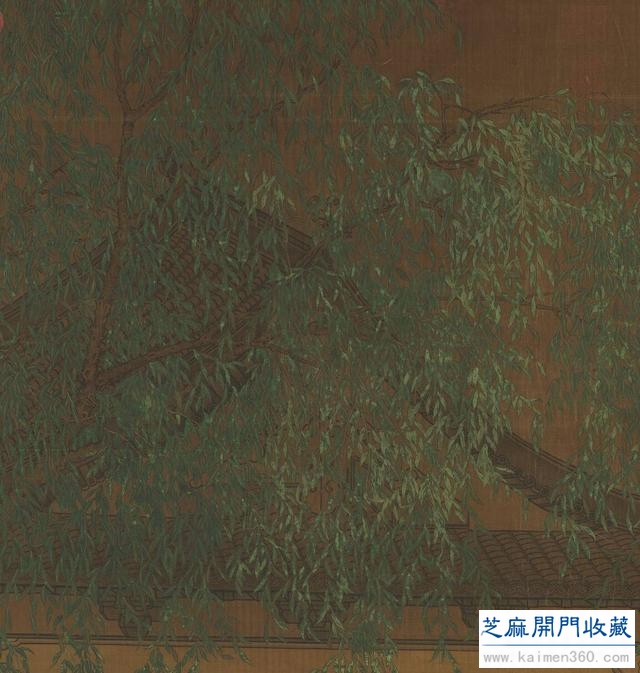 五代南唐 周文矩《荷亭奕钓仕女图》