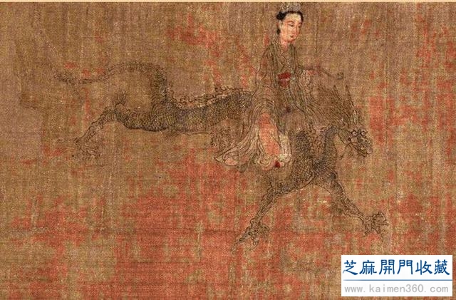 阮郜《阆苑女仙图》：画中女仙体态纤弱，衣纹勾描细密圆软！