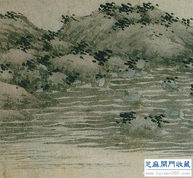 明 沈周《岸波图》