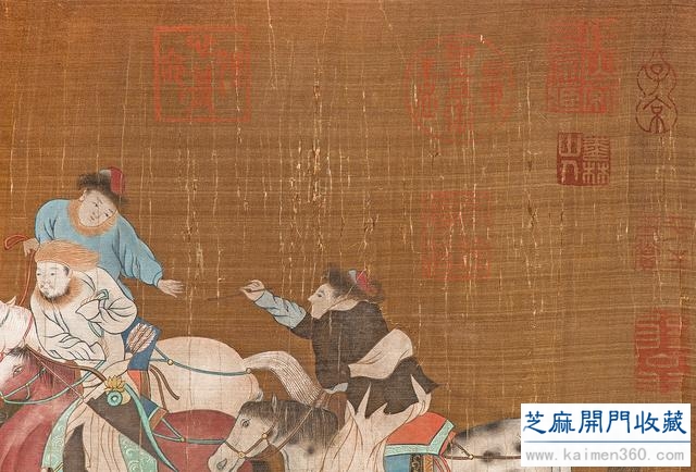 元 赵孟頫《松雪人马图》手卷